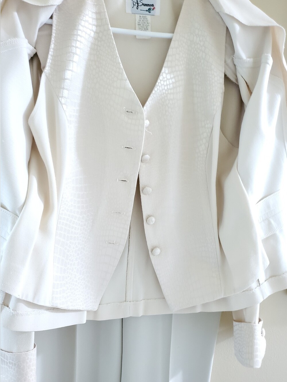 D. J. Summers Jacket W Built In Vest, Silk Dress Pants